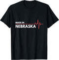 Born In Nebraska Heartbeat Place Of Birth Apparel | High Search Volume | Daily Wear Essential