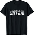 Easily Distracted By Cats & Yarn - Yarn Supply | Trending 2025 | Best Seller Choice
