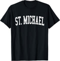 Vintage St. Michael MN Distressed White Varsity Style Apparel | Viral Streetwear Style