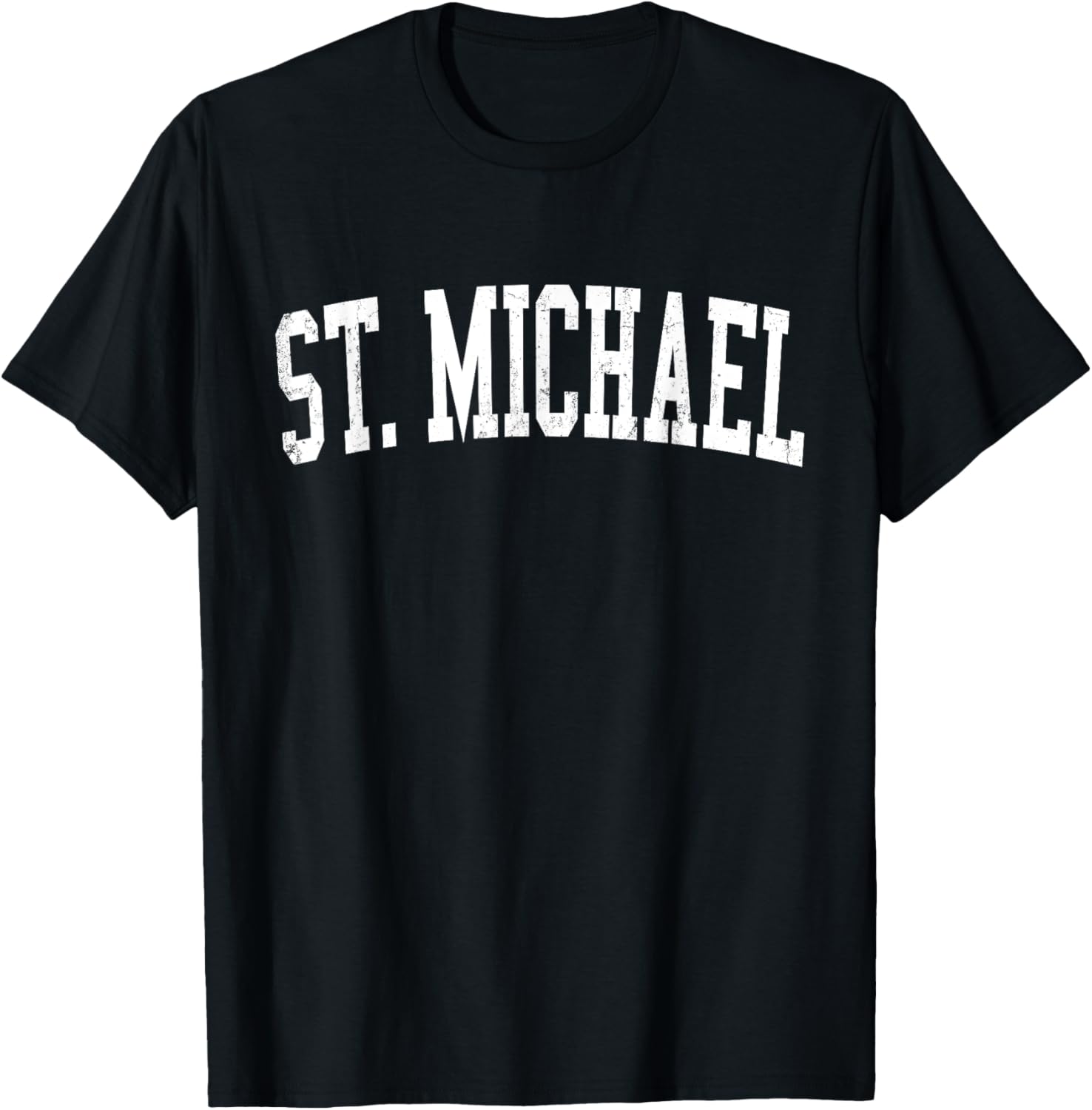 Vintage St. Michael MN Distressed White Varsity Style Apparel | Viral Streetwear Style