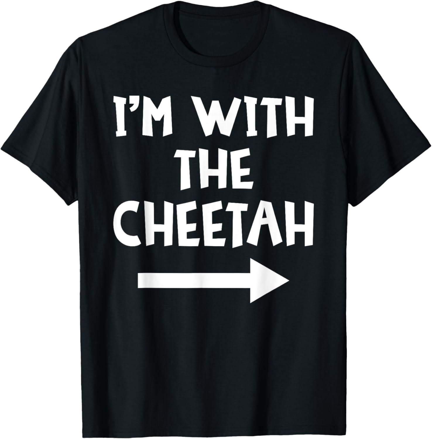 I m With The Cheetah Funny Matching Couple Halloween Costume Apparel Premium Print Hot Right Now
