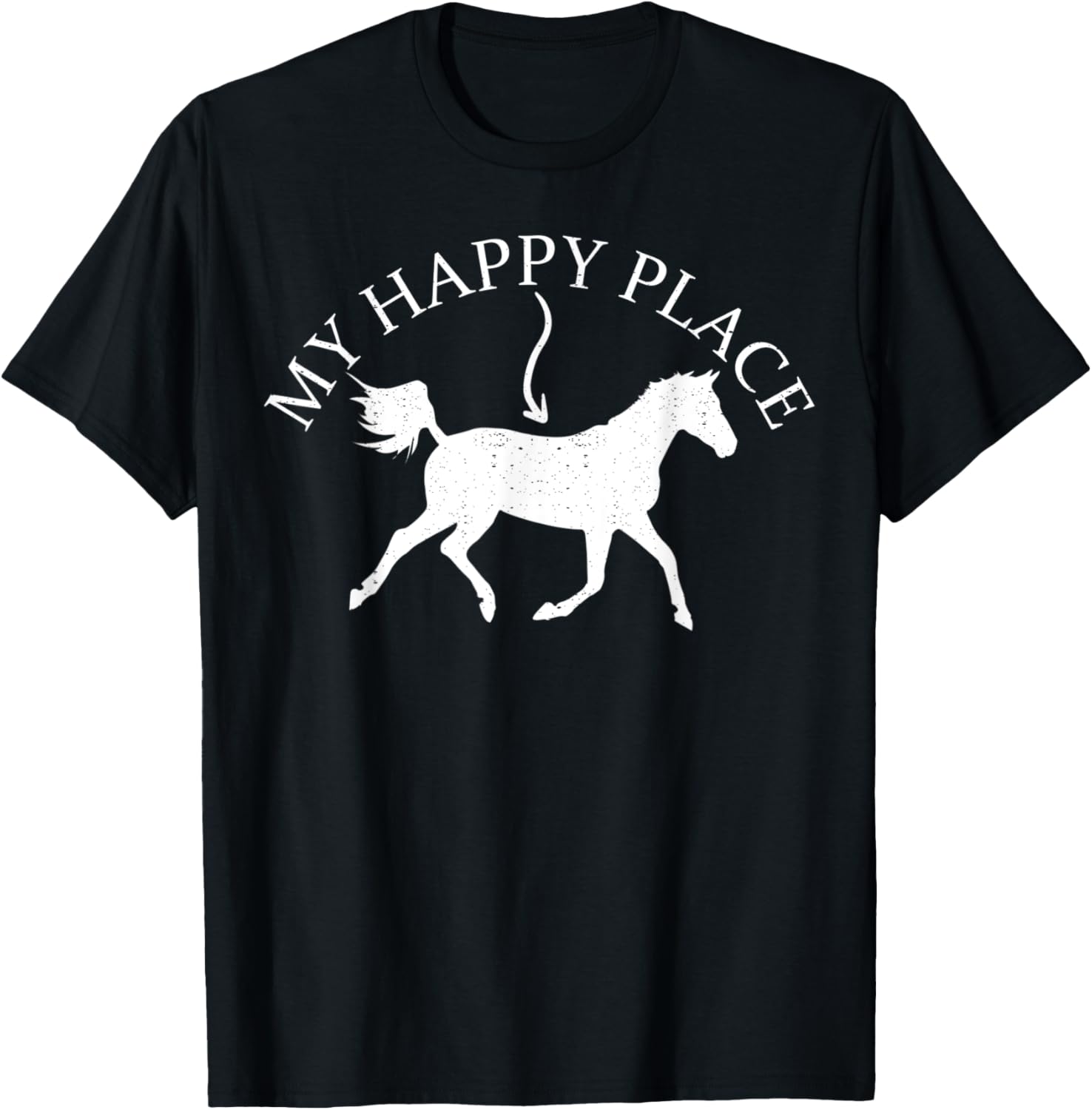 Funny Horseback Riding Horses Riders My Happy Place Horse Apparel | High Search Volume | Aesthetic Casual Look