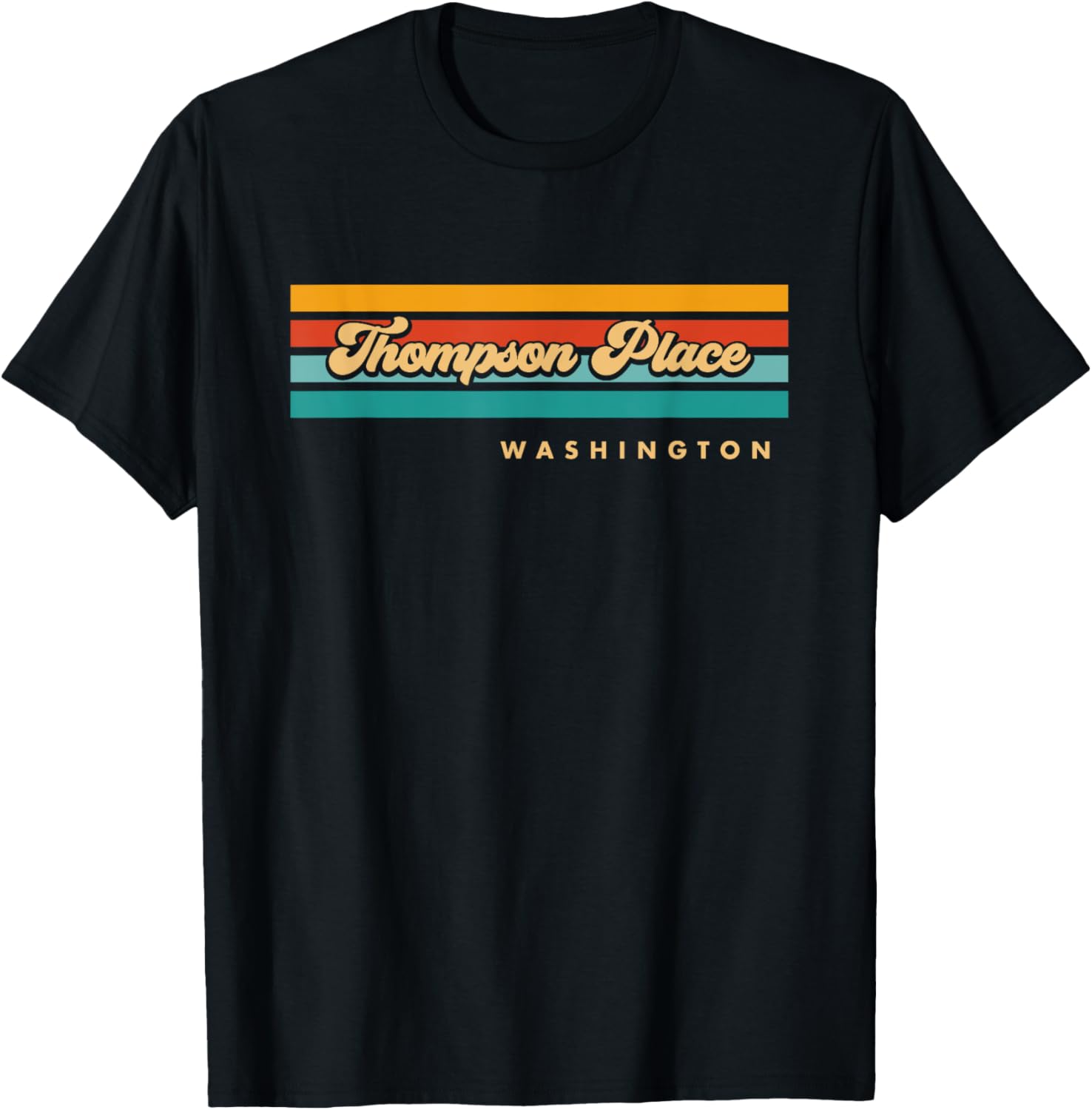 Vintage Sunset Stripes Thompson Place, Washington Apparel | Top Conversion Title | Aesthetic Casual Look