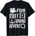 Film Edit Upload Repeat - Video Editor Videography Filmmaker Apparel | Trending 2025 | Aesthetic Fit