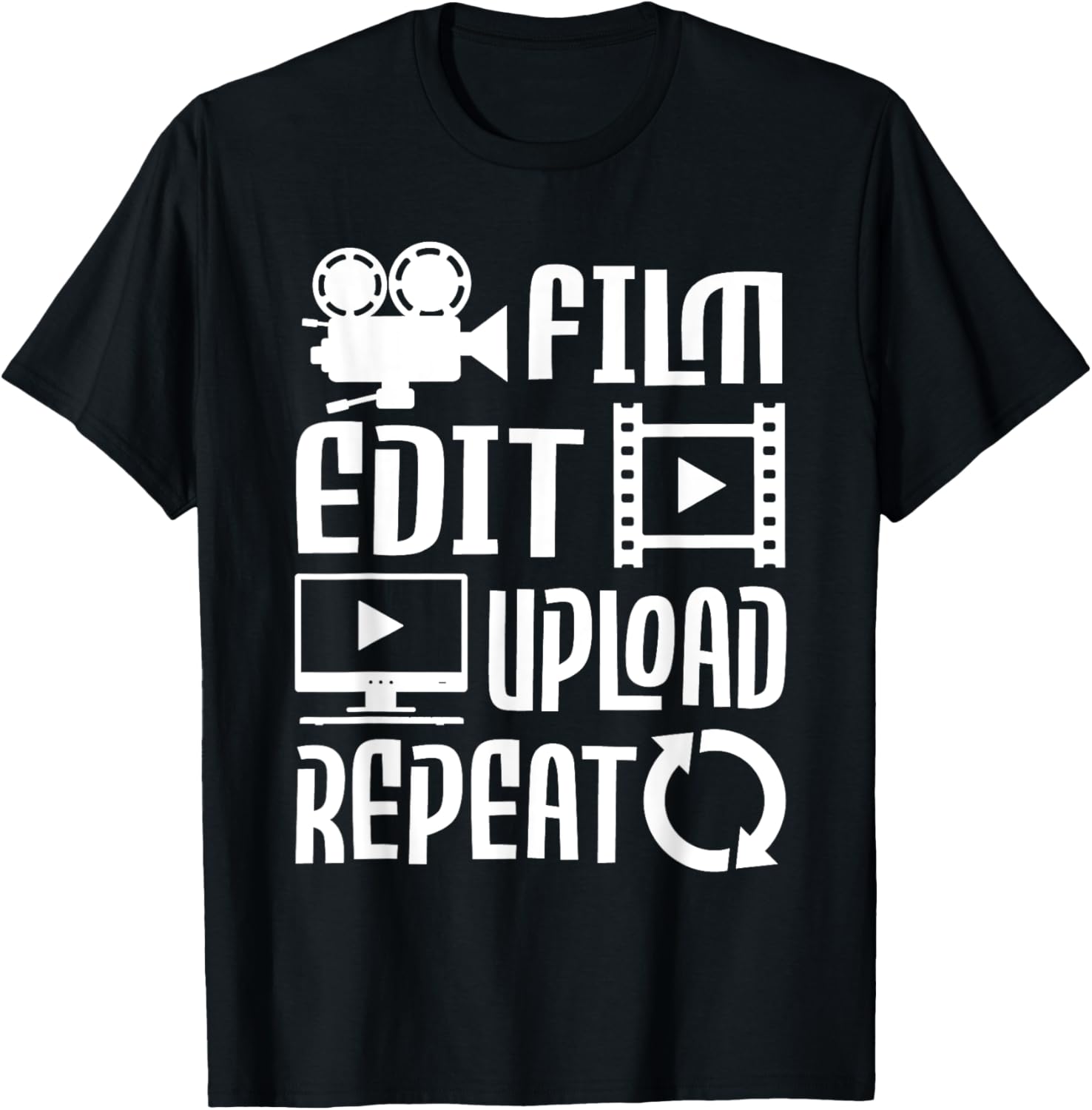 Film Edit Upload Repeat - Video Editor Videography Filmmaker Apparel | Trending 2025 | Aesthetic Fit