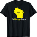 Wisconsin My Happy Place Funny Apparel | Top Conversion Title | Aesthetic Casual Look