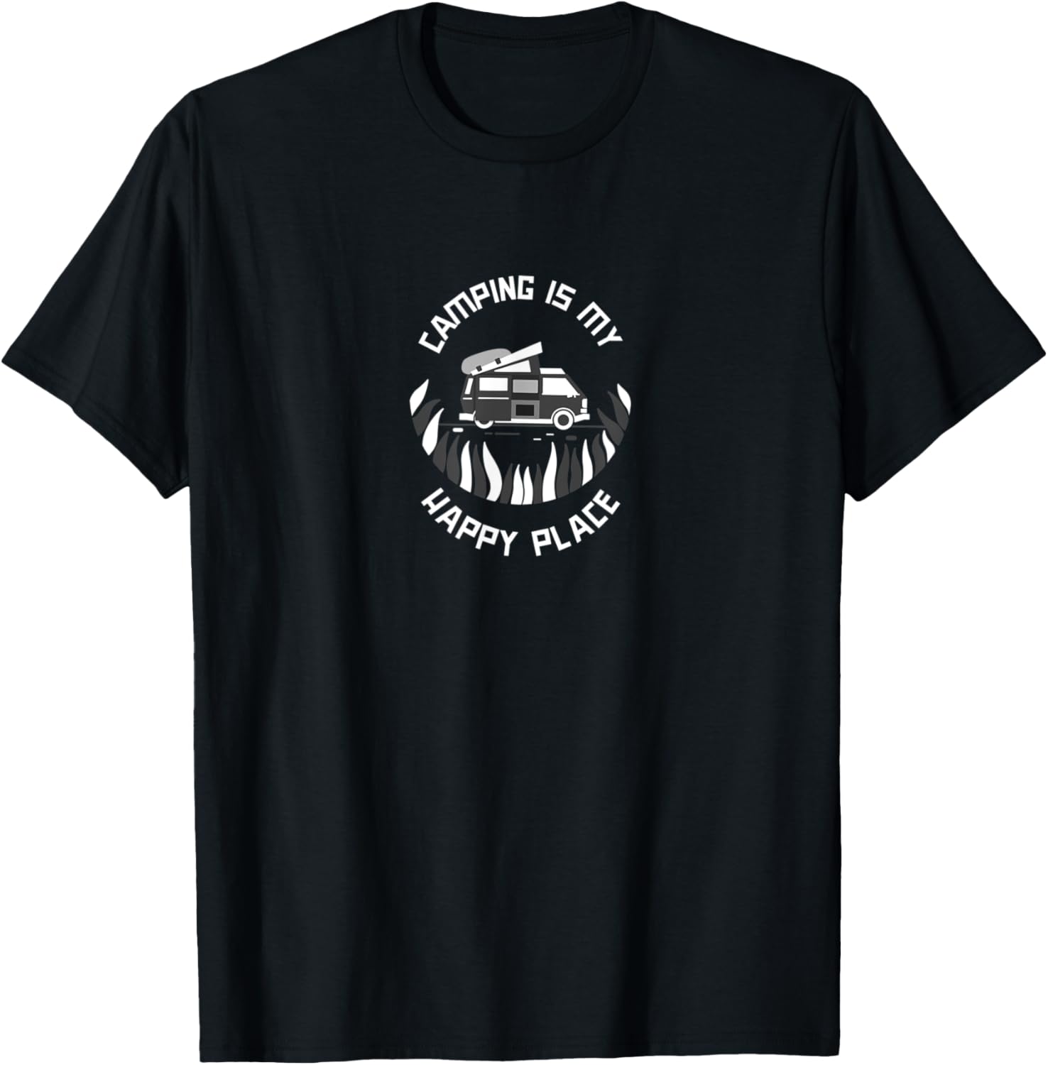 Camper Is My Happy Place Fun Camping Apparel | Premium Quality | Top Rated Comfort