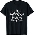 Mountain Landscape Silhouette This is My Happy Place Snow Apparel | Premium Quality | Aesthetic Casual Look