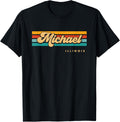 Vintage Sunset Stripes Michael, Illinois Apparel | Premium Quality