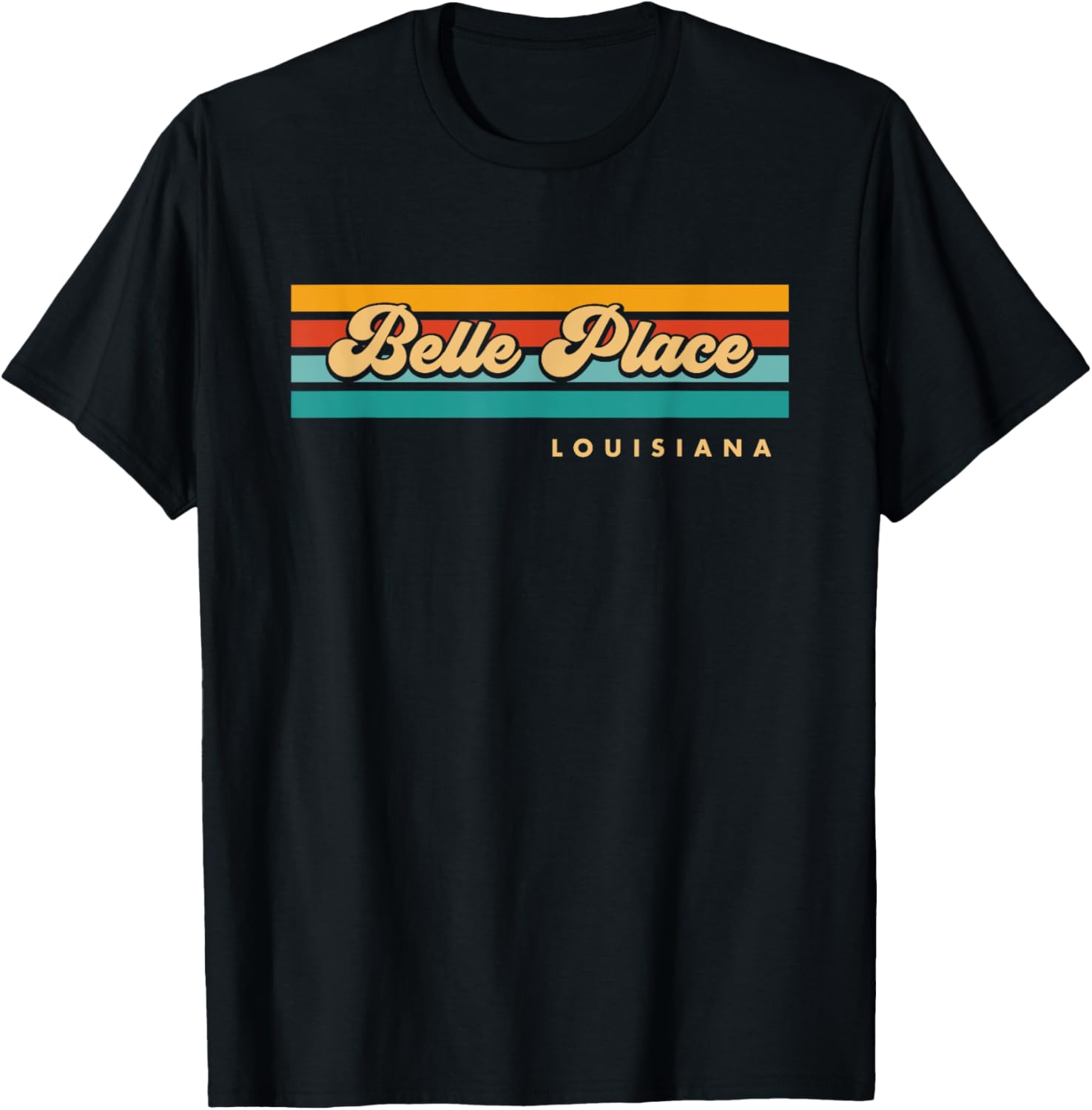 Vintage Sunset Stripes Belle Place, Louisiana Apparel | Bestseller Style | Top Rated Comfort