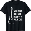 Music is my Happy Place, Guitar Apparel | Premium Quality | Daily Wear Essential