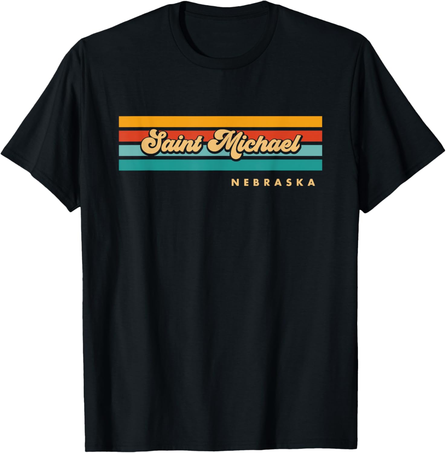 Vintage Sunset Stripes Saint Michael, Nebraska Apparel | Everyday Casual Wear