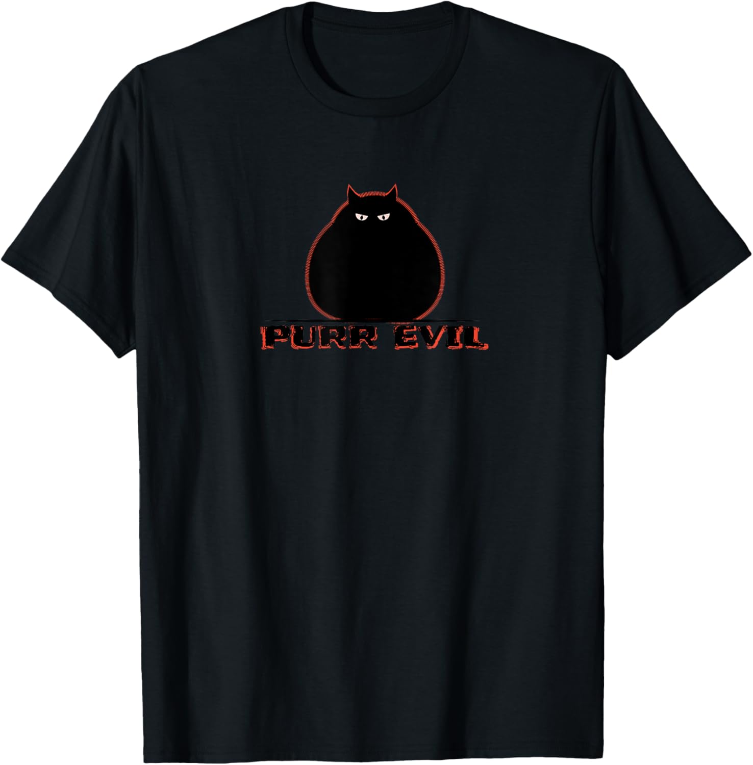 Purr Evil T-Shirt Black Cat For Halloween Men Women Kids T-Shirt | Perfect Gift Idea