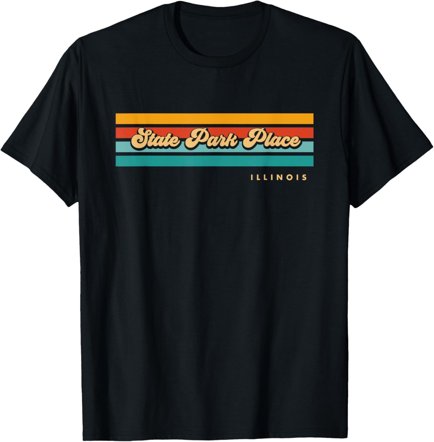 Vintage Sunset Stripes State Park Place, Illinois Apparel | Bestseller Style | Aesthetic Casual Look