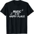 Music Is My Happy Place Inspiring Music Gift Apparel | Top Conversion Title | Daily Wear Essential