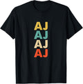 Aj Name Shirts & Gifts Unisex-Adults Personalized Aj Name T-Shirt Black Small Classic Fit Crew Neck Short Sleeve T-Sh...