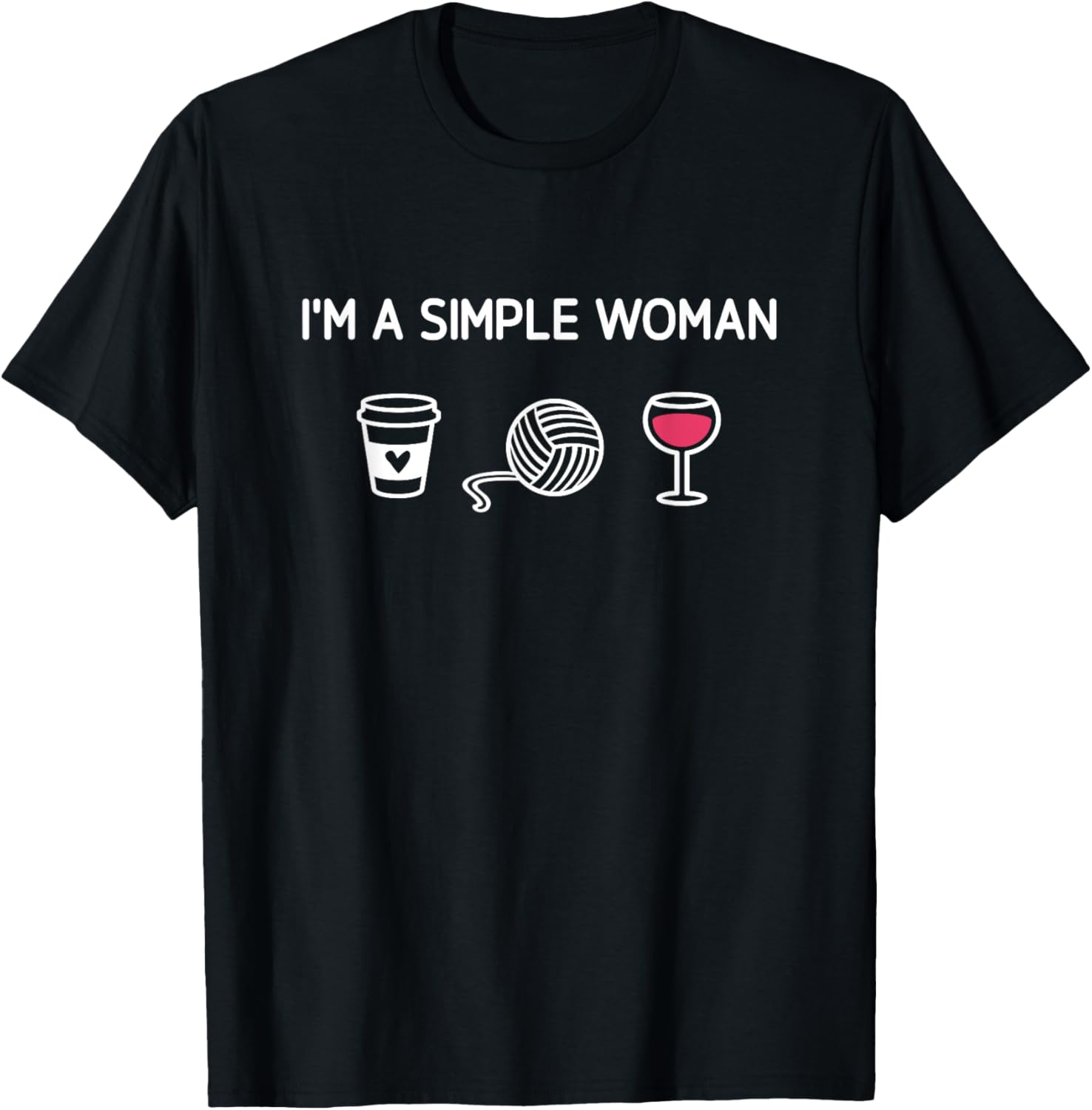 I'm A Simple Woman, Coffee, Yarn, Wine, Funny, Jokes Yarn Supply | High Search Volume | High CTR Title