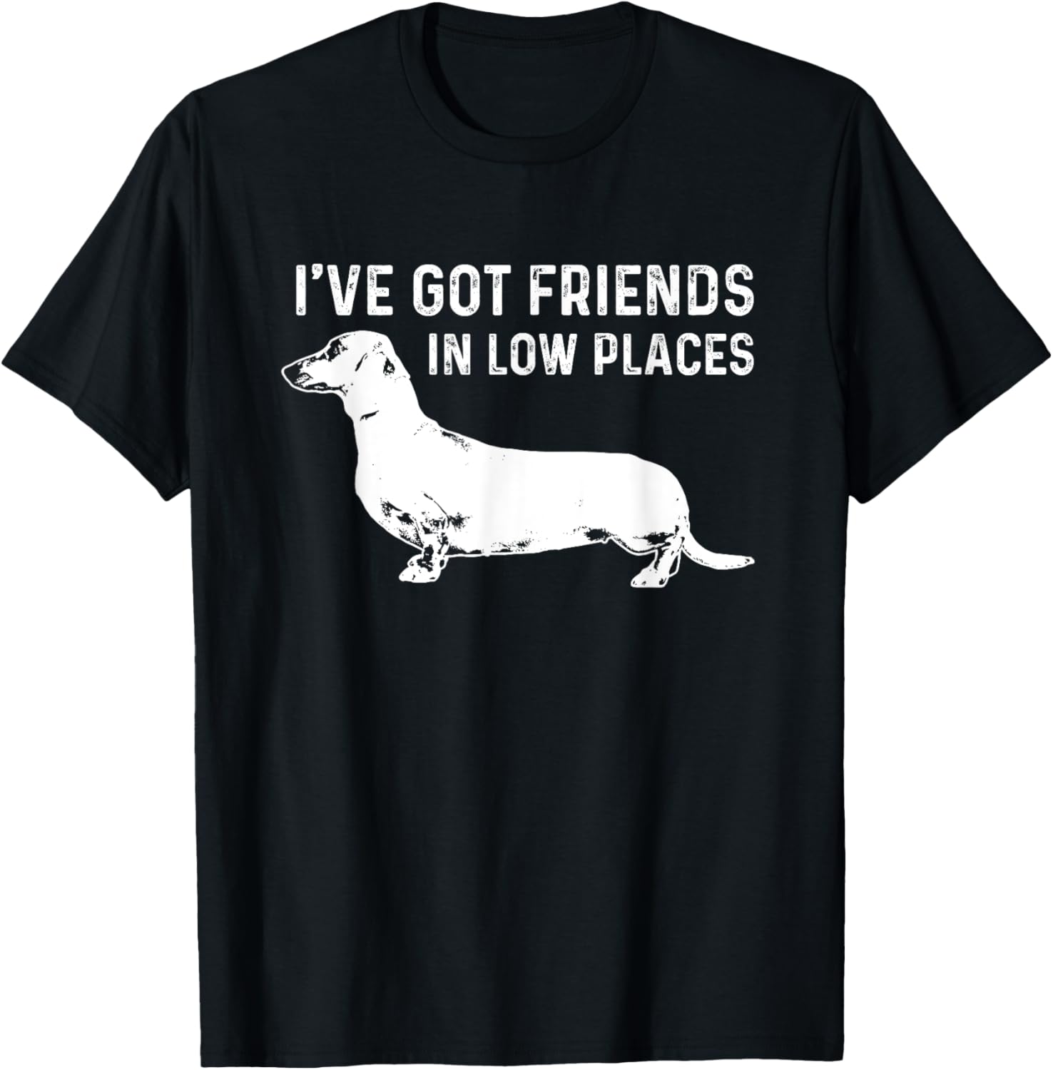 DOG SHIRT I'VE GOT FRIENDS IN LOW PLACES DACHSHUND SHIRT T-Shirt for Men Women Kids T-Shirt | Premium Quality | Customer Favorite