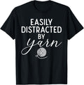 Easily distracted by Yarn Crocheting Yarn Knitter Yarn Supply | Premium Quality | High CTR Title
