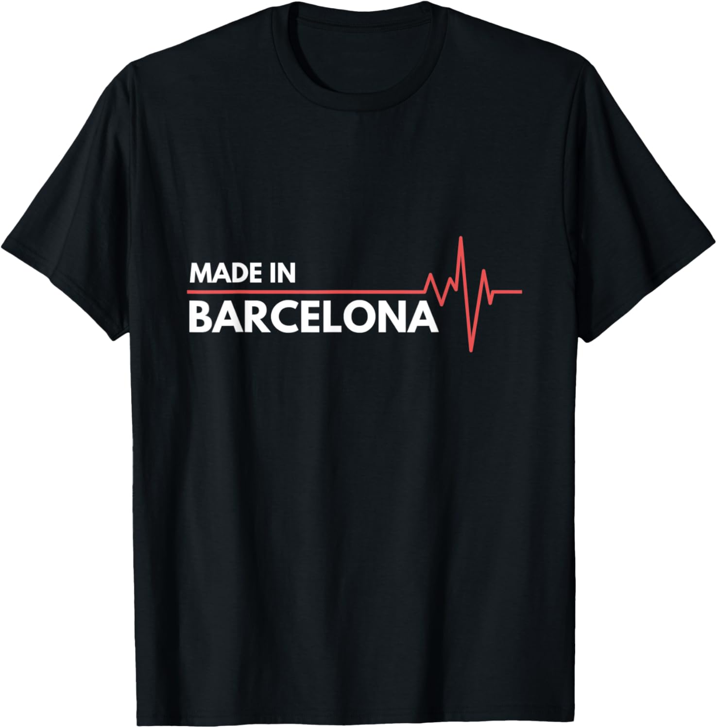 Made In Barcelona Spain Espana Place Of Birth Heartbeat Apparel | High Search Volume | Aesthetic Casual Look