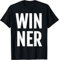 Winner Large T-Shirt Winning First Place Champ Award Tee T-Shirt | Premium Quality | Perfect Gift Choice