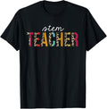 Stem Teacher Leopard Print Funny Teaching Appreciation T Shirt for Men Women Kids T Shirt Comfort Fit Gift Ready