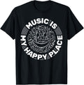 Music is my happy place for Happy Musicians Music Therapists Apparel | Bestseller Style | Daily Wear Essential