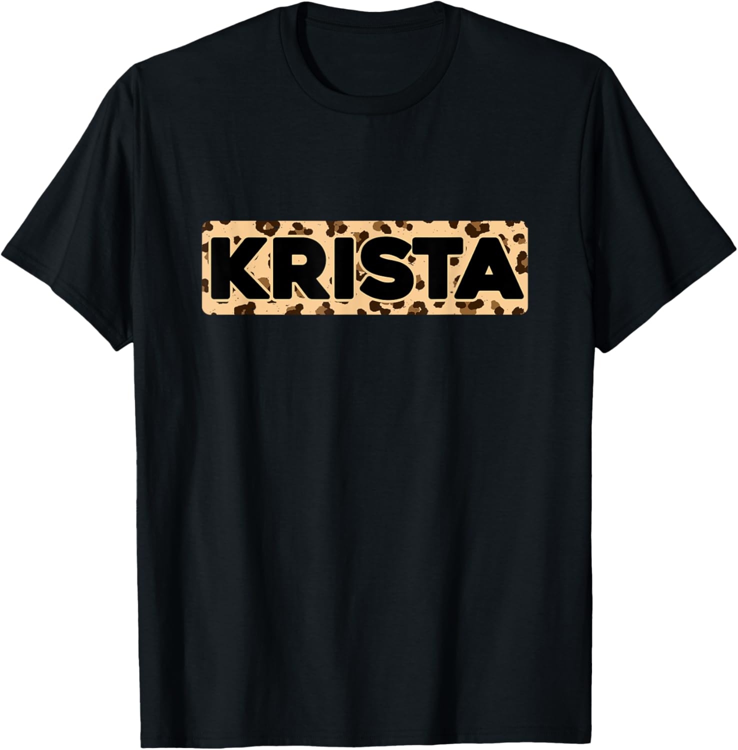 Funny Krista Leopard Print Personalized Name Krista Apparel Trending US Gift Ready