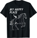 My Happy Place Horse Lover Horseback Riding Equestrian Gifts Apparel | High Search Volume | Customer Favorite