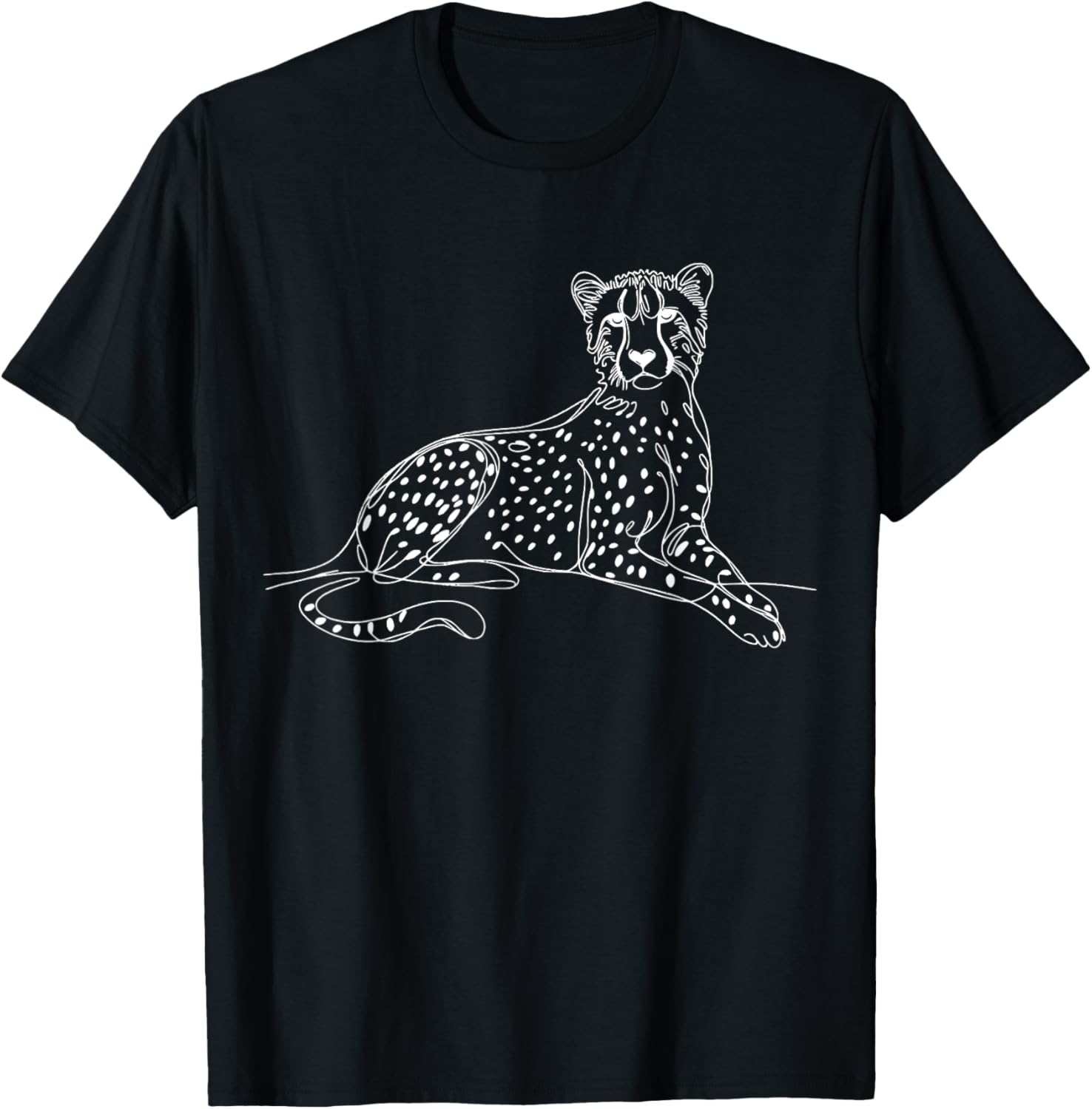 Elegant Line Art Cheetah Wild Animal Apparel High Search Demand Hot Right Now