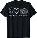 Peace Love Photography Cameraman Photographer Filmmaker Apparel | Premium Quality | Comfort Daily Wear