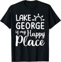 Lake George Is My Happy Place - Camping Nature Outdoor Lake Apparel | High Search Volume | Daily Wear Essential