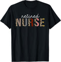 Retired Nurse Leopard Print Funny Appreciation Apparel Streetwear Style US Top Pick