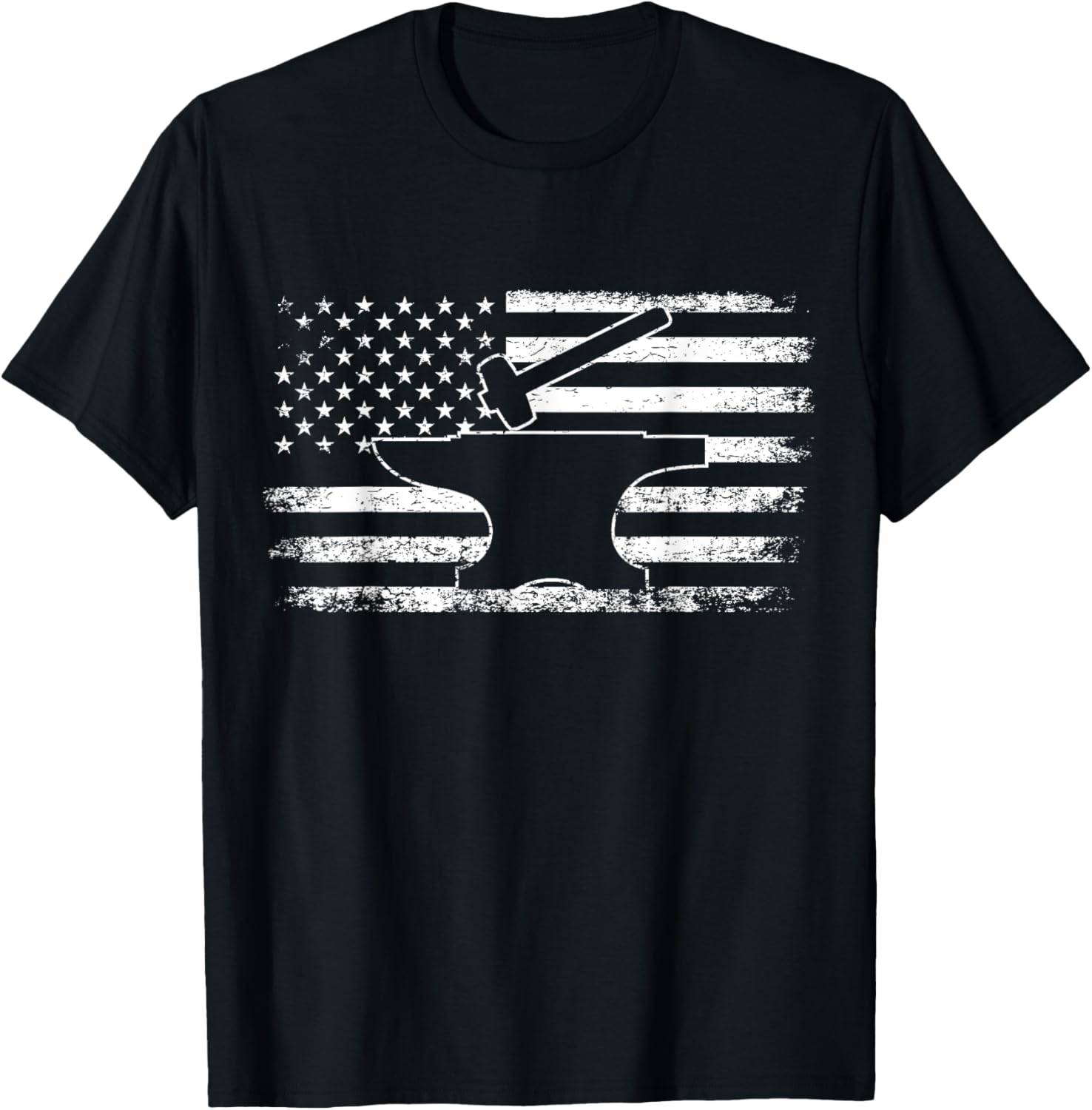 Hammer Anvil USA Flag Knife Maker Apparel | Premium Quality | Perfect Gift Idea