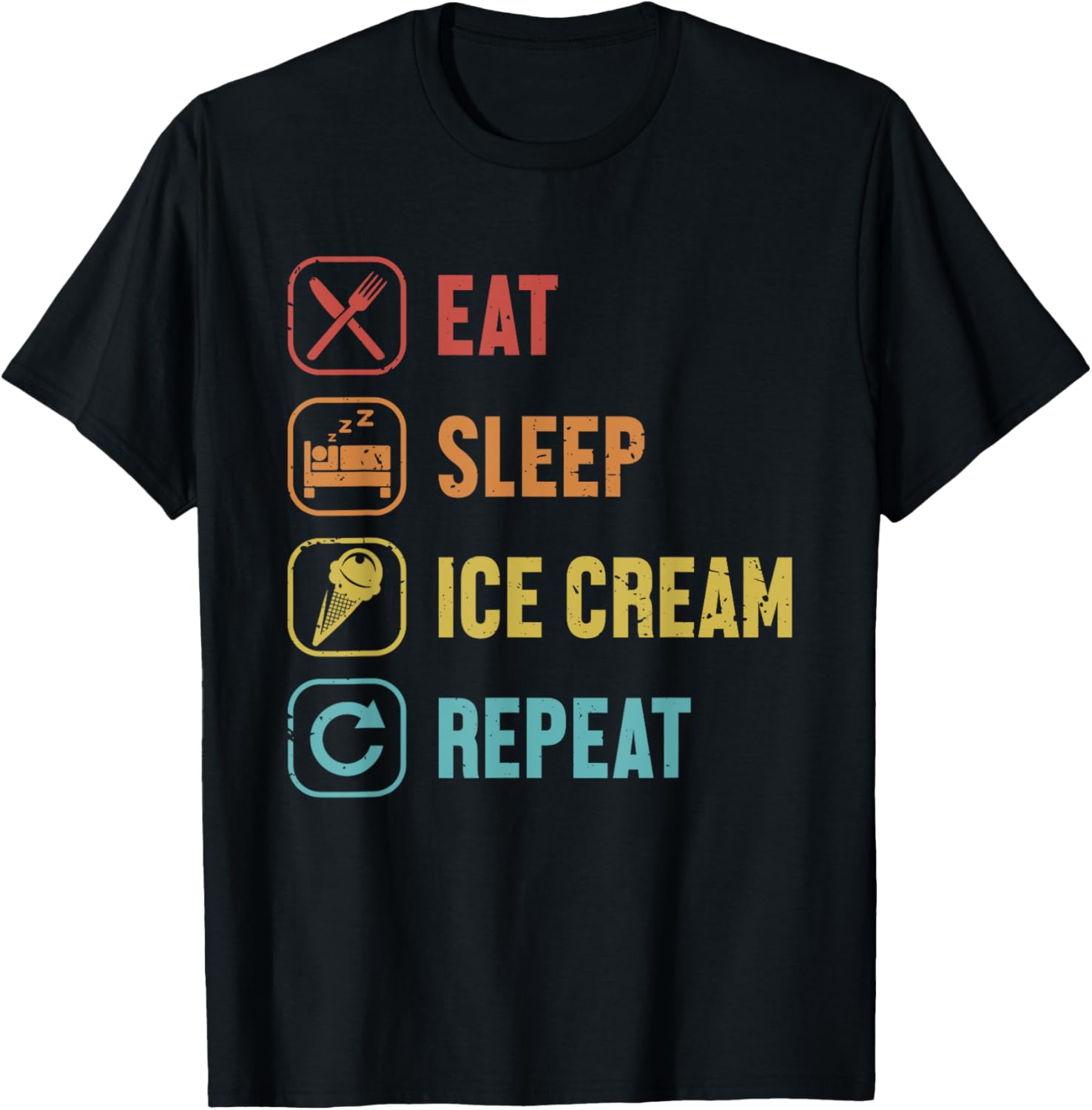 Eat Sleep Ice Cream Repeat Gelato Maker Lover Ice Cream Apparel | High Search Volume | Must-Have Style