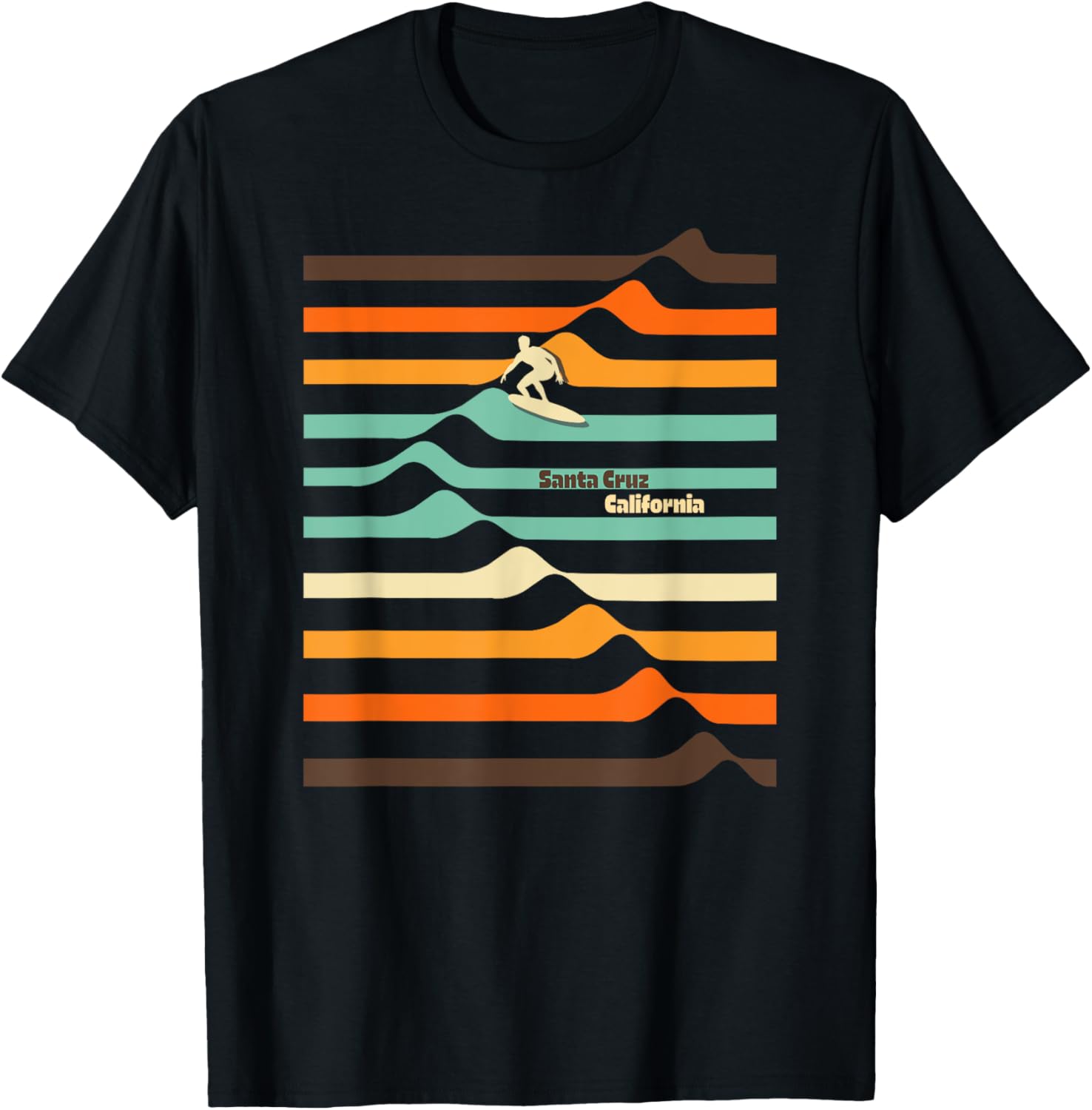 Best Places to Surf T-Shirt Santa Cruz California T-Shirt | Bestseller Style | Customer Favorite