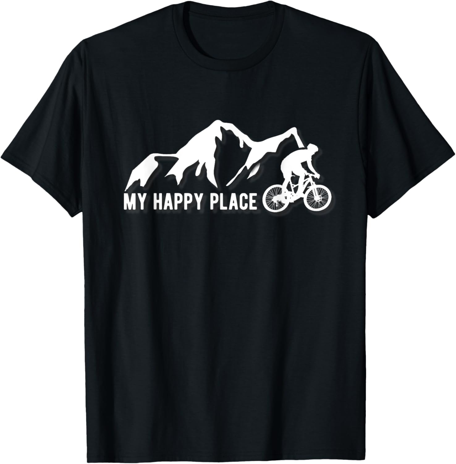 Mountain Bike Gifts Shirt Cycling My Happy Place Bicycle Mtb T-Shirt | Bestseller Style | Aesthetic Casual Look