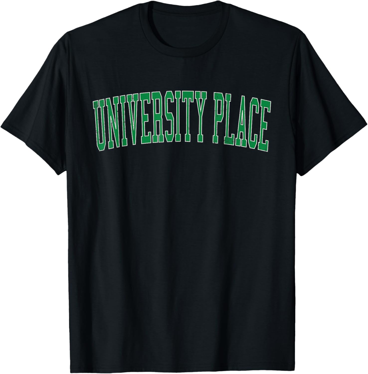Vintage University Place WA Distressed Green Varsity Style Apparel | Bestseller Style | Daily Wear Essential