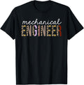 Mechanical Engineer Leopard Print Funny Appreciation Apparel Comfort Fit Everyday Wear