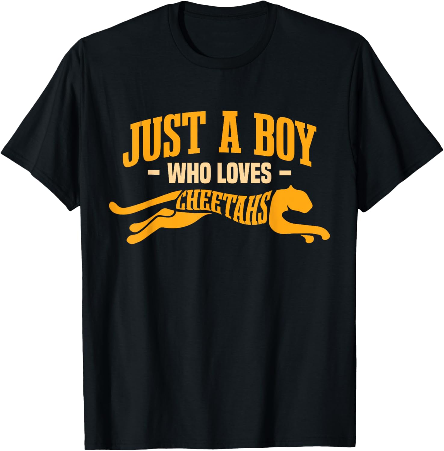 Cheetah Leopard Kids Just A Boy Who Loves Cheetahs Apparel Comfort Fit US Top Pick