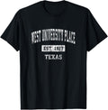 West University Place Texas TX Vintage Sports Established De Apparel | Top Conversion Title | Top Rated Comfort