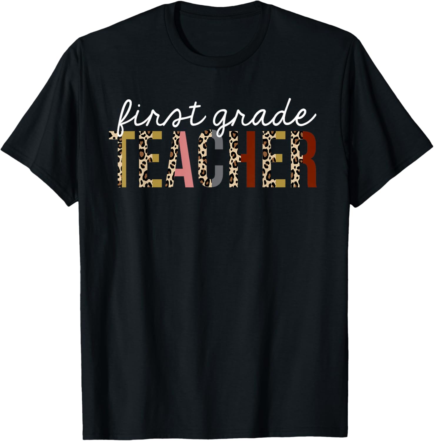 First Grade Teacher Leopard Print Funny Appreciation Men Women Kids Apparel Premium Print Fan Favorite