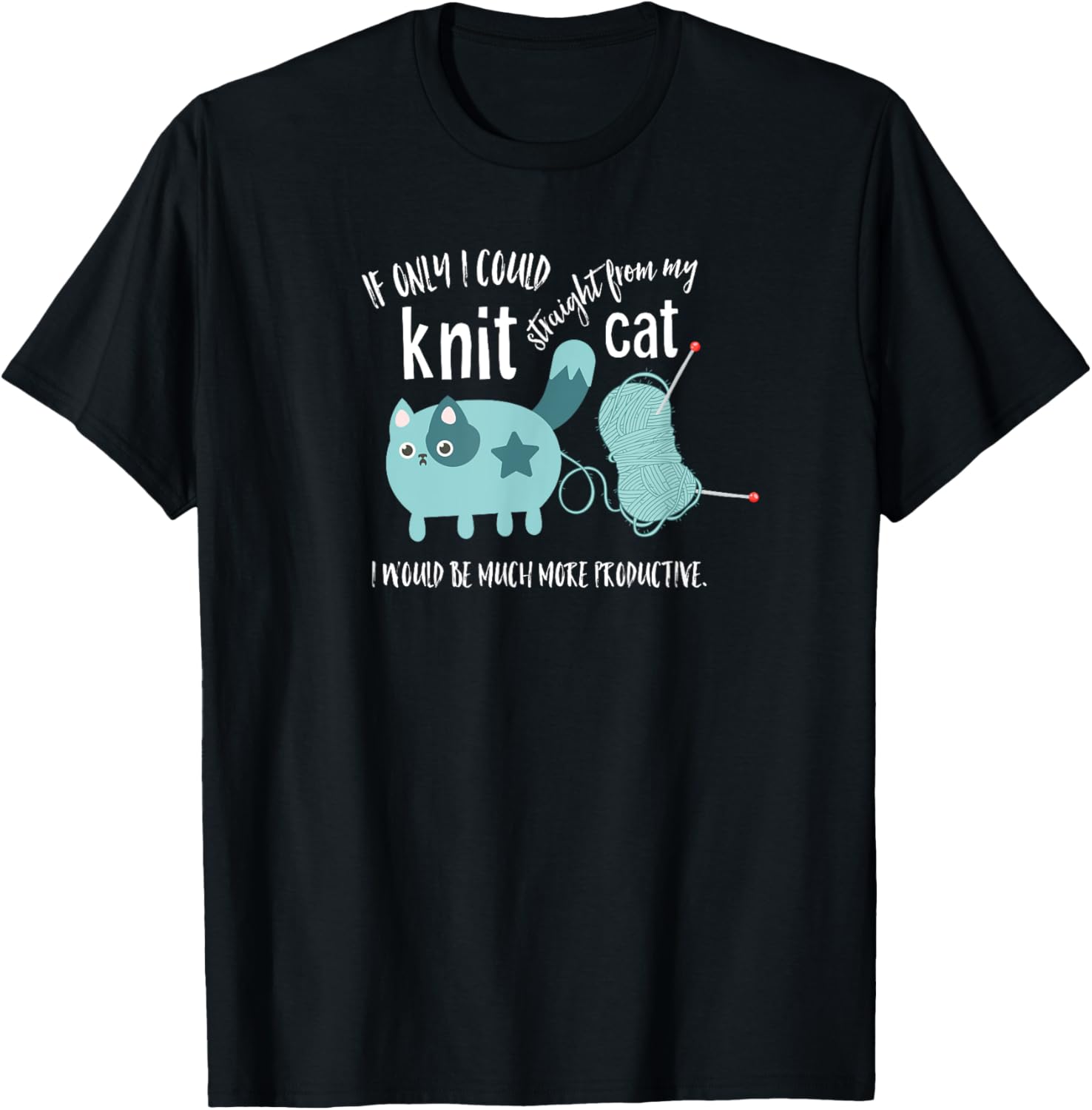 Funny Cat Lover Knitter Knitting Needles & Yarn Gift Yarn Supply | Top Rated | Customer Favorite