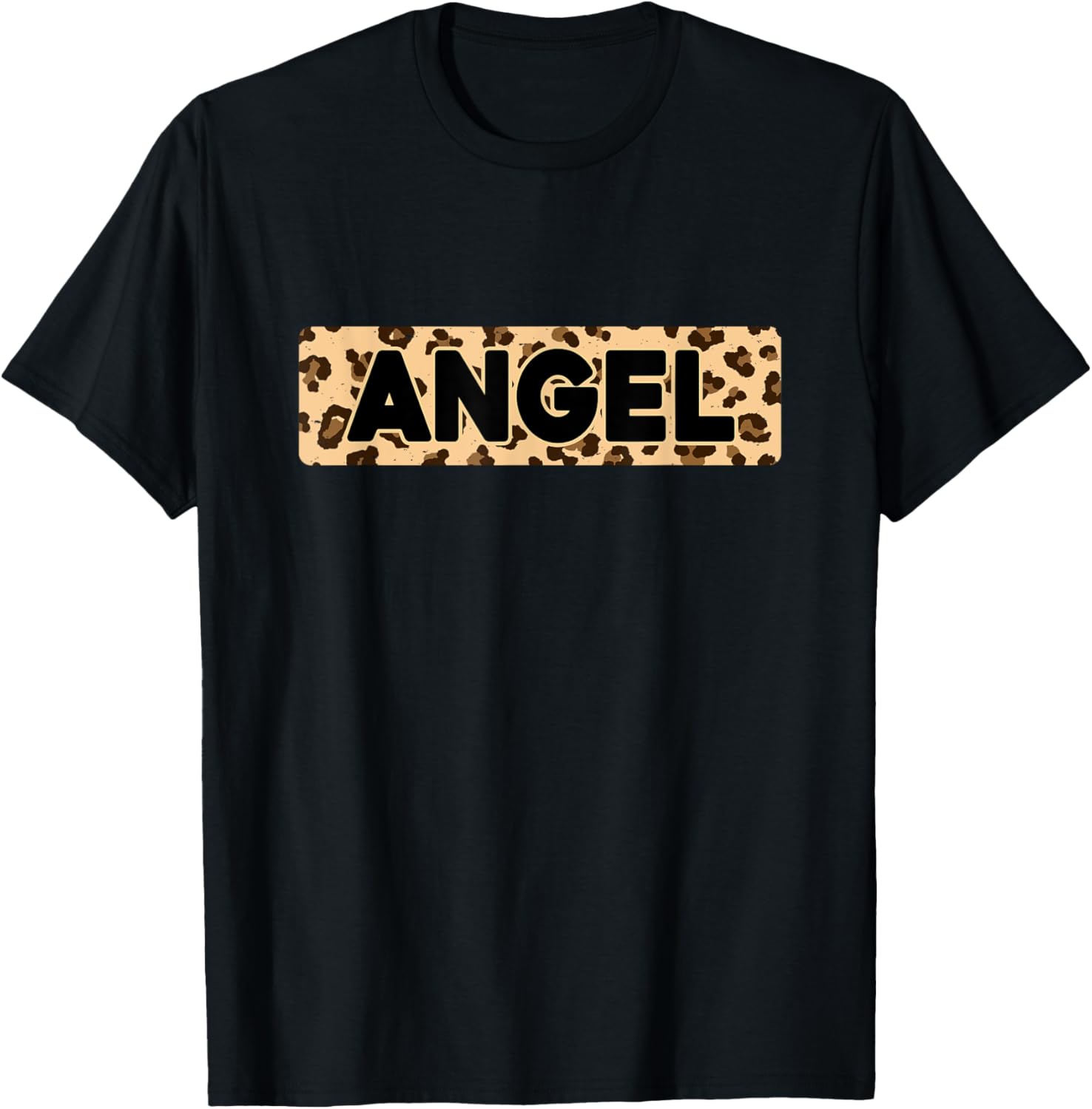 Funny Angel Leopard Print Personalized Name Angel Apparel Comfort Fit Gift Ready