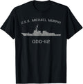 USS Michael Murphy DDG-112 Destroyer Ship Waterline Tee T-Shirt | Perfect Gift Idea