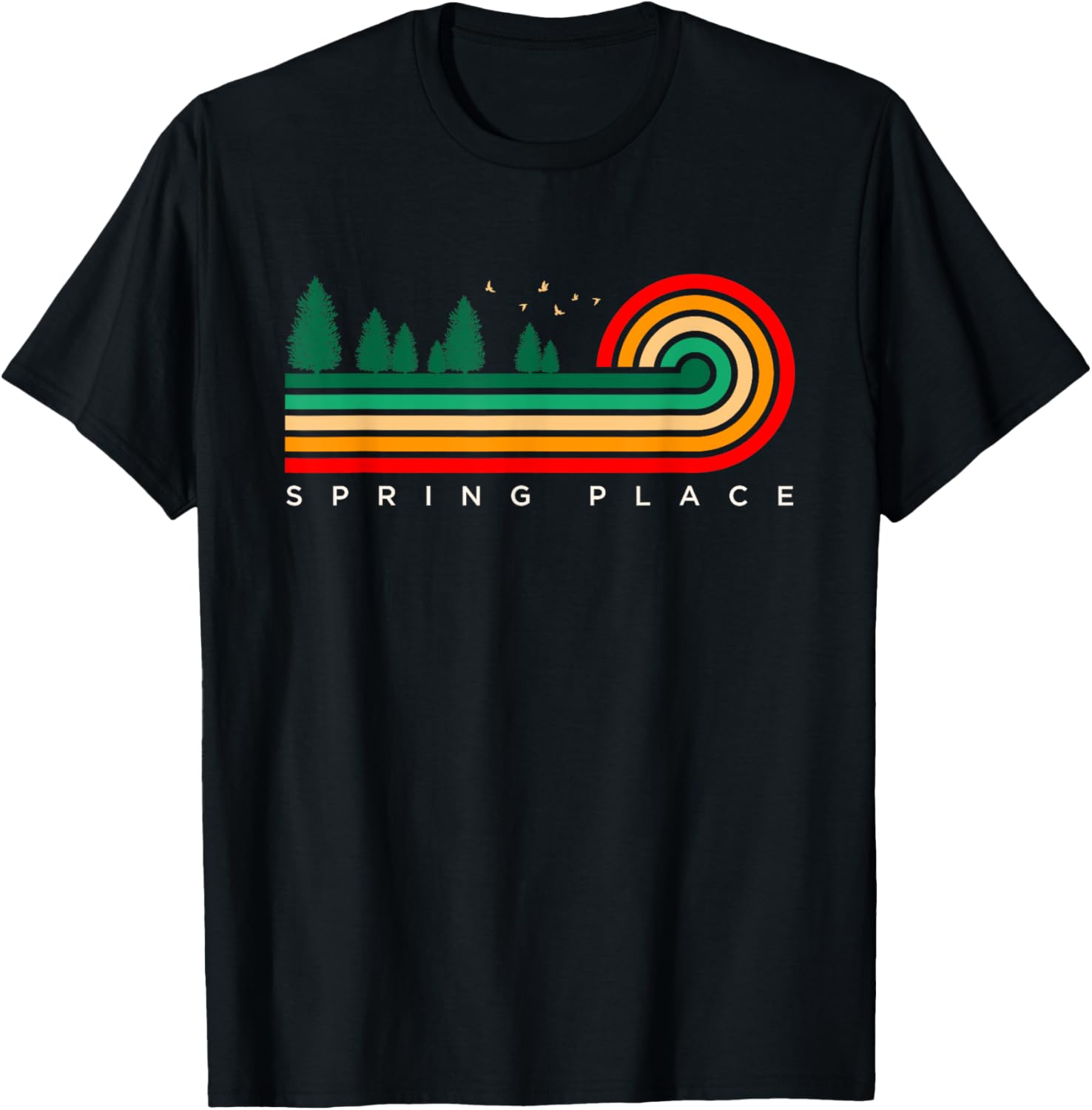 Evergreen Vintage Stripes Spring Place, Georgia Apparel | Google Shopping Optimized | High CTR Boost