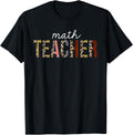 Math Teacher Leopard Print Funny Appreciation T Shirt for Men Women Kids T Shirt High Search Demand Gift Ready