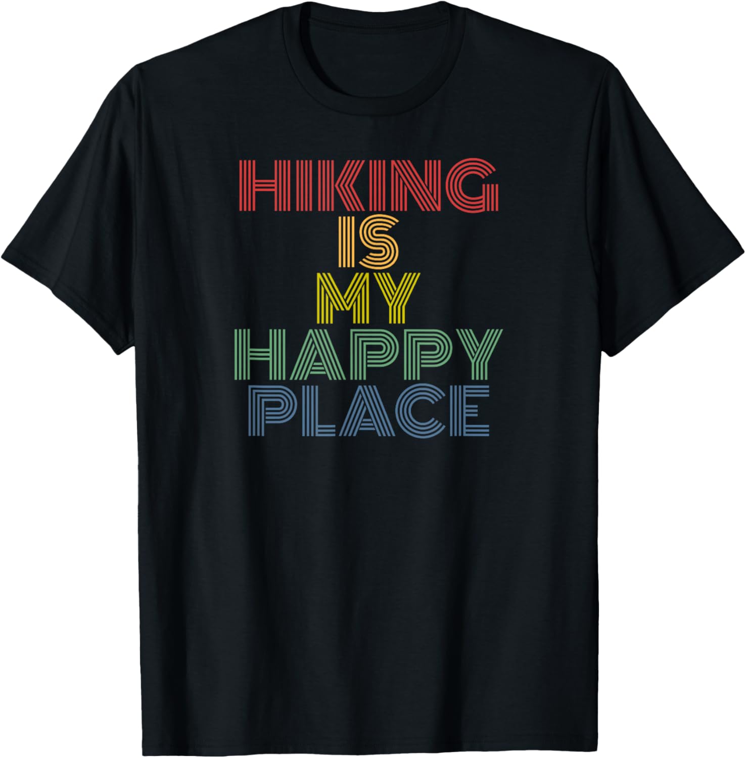 Hiking Is My Happy Place hiking camping retro vintage Apparel | Top Conversion Title | Customer Favorite
