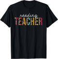 Reading Teacher Leopard Print Funny Teaching Appreciation T Shirt for Men Women Kids T Shirt Comfort Fit Gift Ready