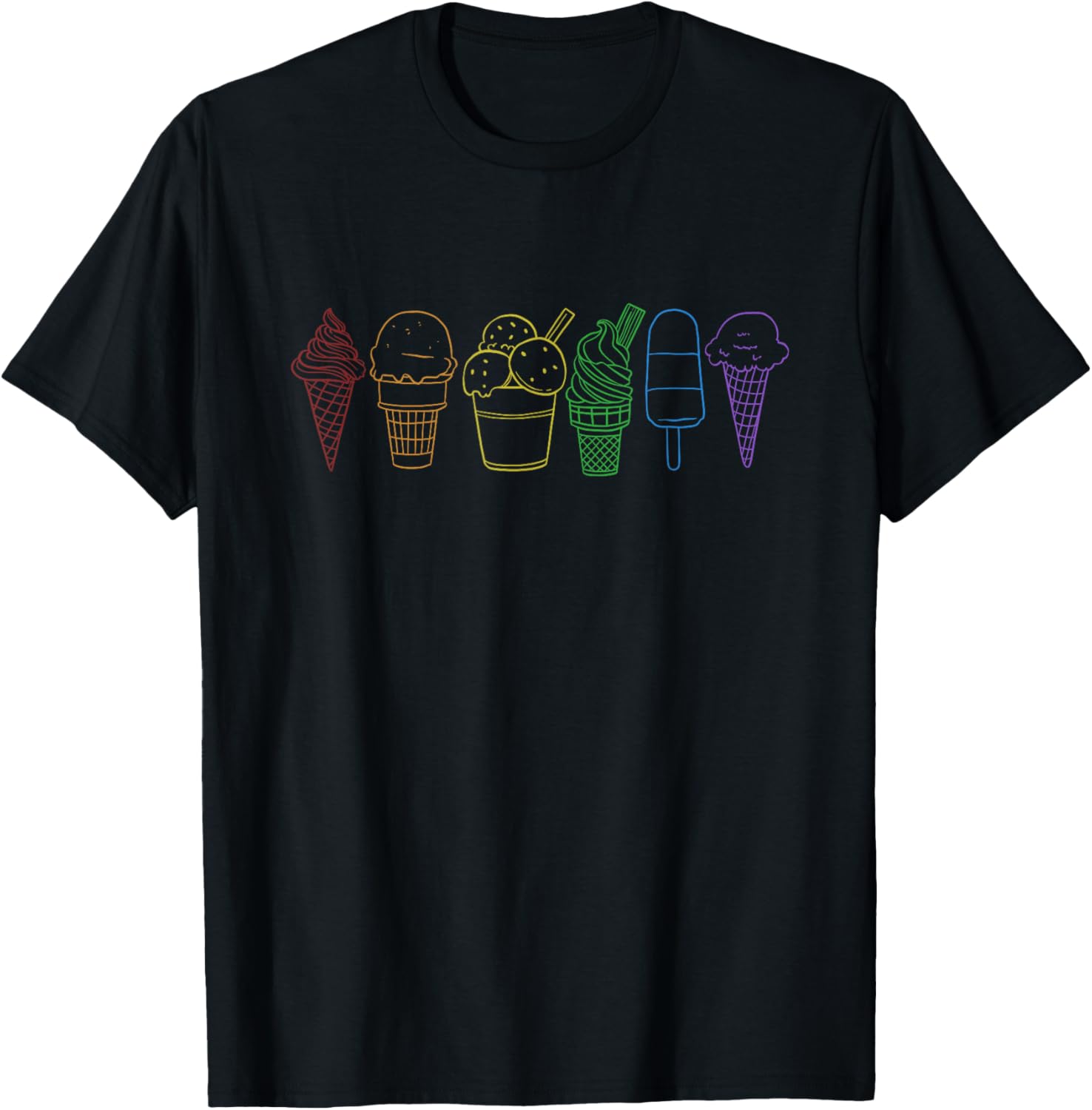 Ice Cream LGBT Rainbow Gelato Maker Frozen Dessert Ice Cream Apparel | Premium Quality | Aesthetic Fit